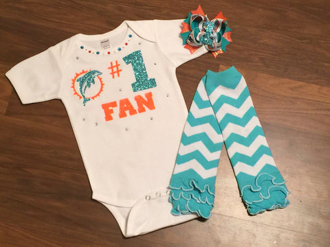 Miami Dolphins - Paisley Bows