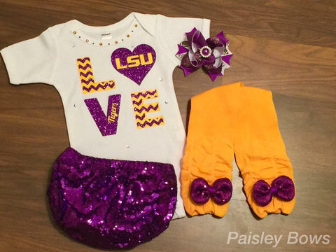 LSU - Paisley Bows